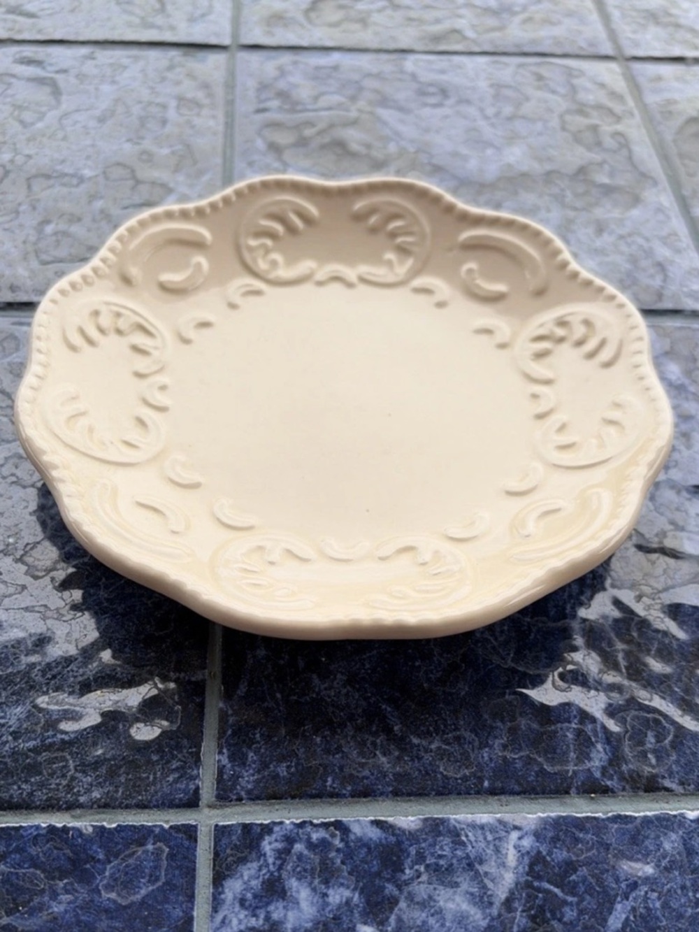 6” Beige California Pantry Decorative Ceramic Plate